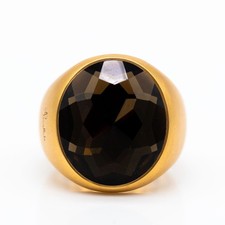 Bague Pomellato Narciso 750/18K Or Rose Quartz Fumé Taille 53