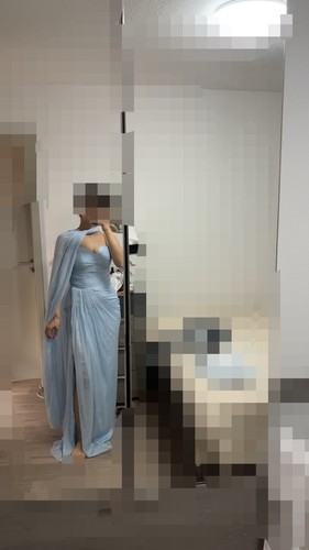 Robe invitée mariage bleu - ,