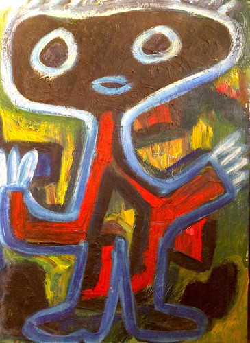 Tableau art brut - art, singulier