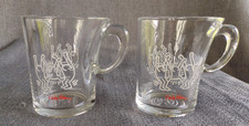 Pair of Keith Haring Senseo Douwe Egberts Espresso Glass Mugs