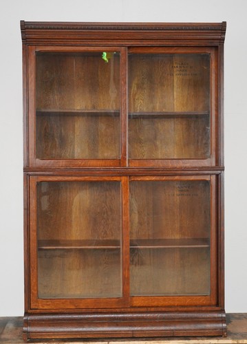 Antique two section oak danner - two,
