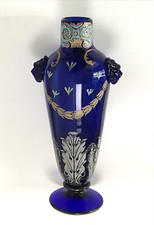 LEGRAS VASE BLEU FONCÉ ANCIEN