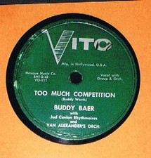 EXTREMELY RARE 1930-40's Buddy Baer music record boxing boxer fought Joe Louis