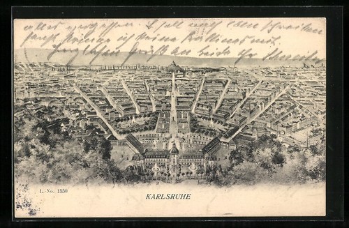 Carte postale karlsruhe la - carte,