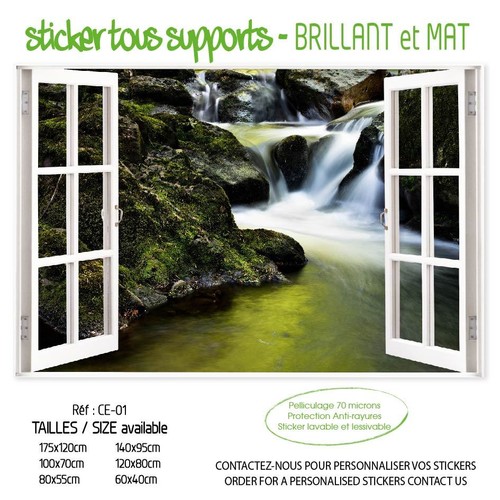 Sticker trompe oeil fenetre - sticker,