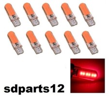 10 Ampoules 12V Rouge LED T10