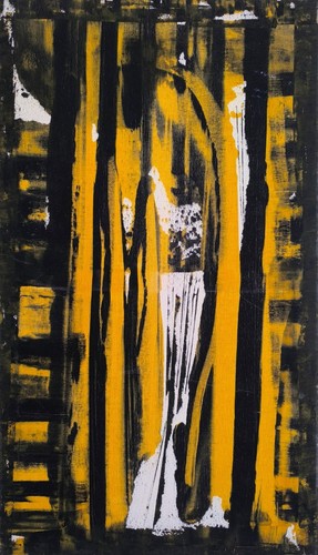 Tableau peinture abstrait noir