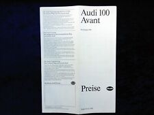 Audi 100 type C4, price list from 01.02.1993 models 2.0E, 2.3E, 2.8E, S4, Quattro