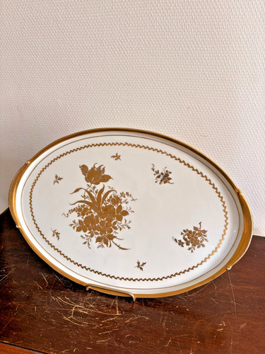 Ancien plat plateau - plat, doré