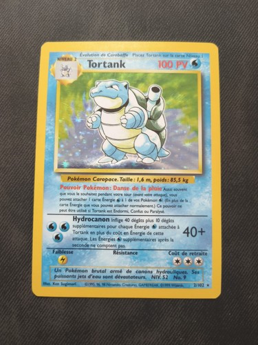 Carte pokémon tortank 102 - tortank, 2/102