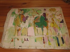 Peinture sur toile Equitation