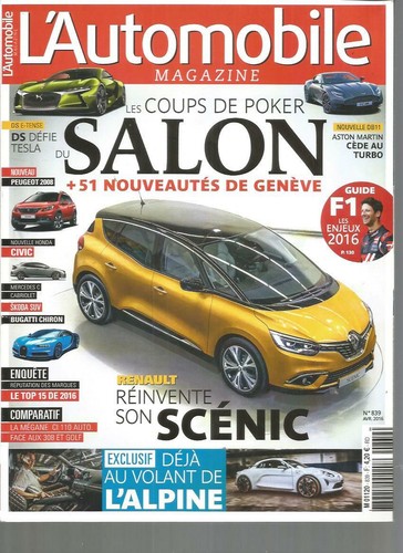 Automobile magazine 839 - l'automobile, n°839