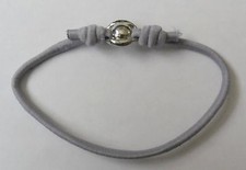 Bijou fantaisie idée cadeau : bracelet élastique gris , boule argentée