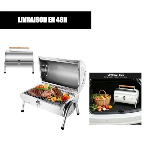 Barbecue portable charbon inox