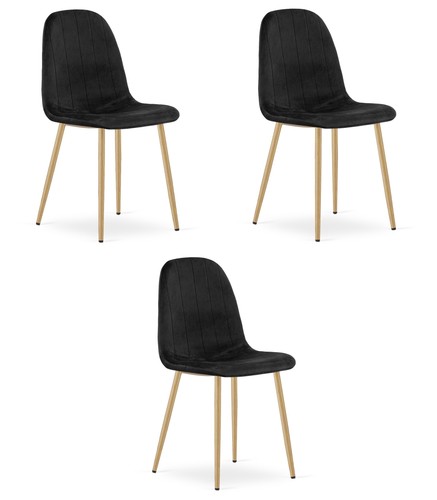 Chaise padva velours noir - -, /