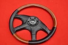 Volant combiné cuir et bois