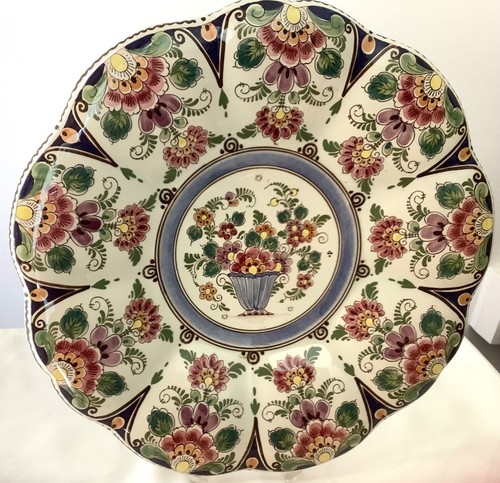 Grand plat faïence - plat, en