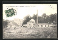 Old postcard Guerche, Le Fourneau, Fabrique de Carlonnages 