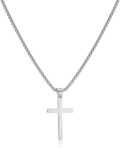Collier croix homme argent - croix,