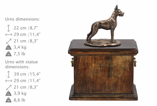 Dogue allemand urne - allemand,, bronze