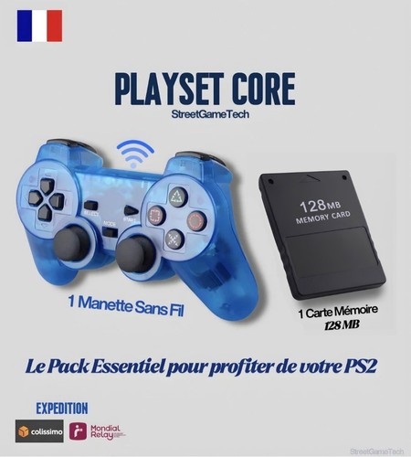 Manette ps2 sans fil - +, carte