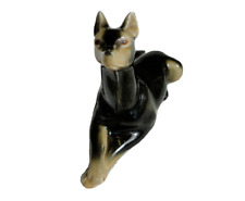 Doberman Pinscher Dog Figurine Brazil  8 in Long With  Manufactured  Flaw on Paw