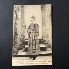 Old postcard Saillé wedding costume Breton silver crown Anne of Brittany