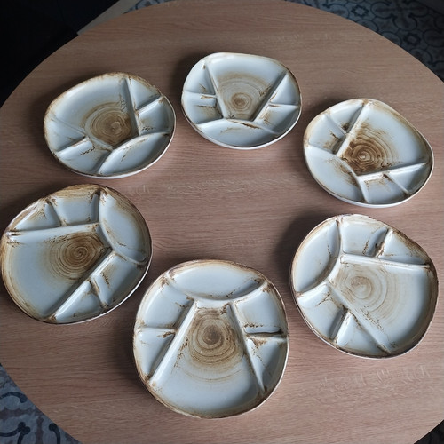 Lot assiettes à fondue - à,