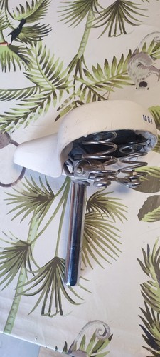 Selle mbk vintage blanche avec - selle,