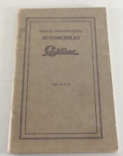 1921 Manuel D'Instructions Cadillac Series 57/59/61