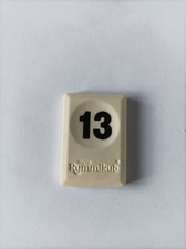 Tuile chiffre 13 treize noir