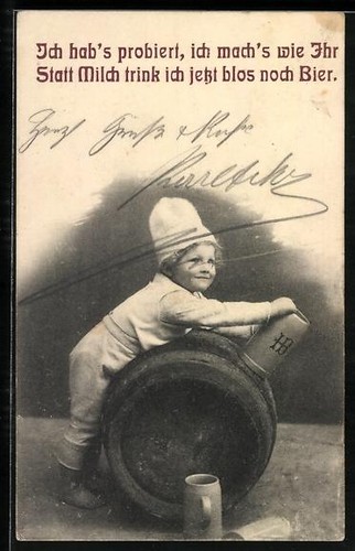 Carte postale enfant - , au