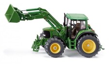 SIKU - Tracteur JOHN DEERE 6820 équipé avec chargeur frontal à godet et du re...