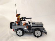LEGO® Custom / MOC Army Jeep Willys MB, World War II, + instructions & Minifig