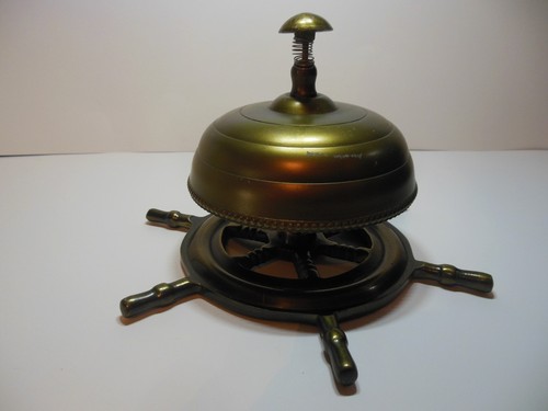 Vintage solid brass ship wheel - brass,