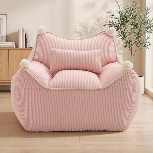 Korser corduroy bean bag chair - bag,