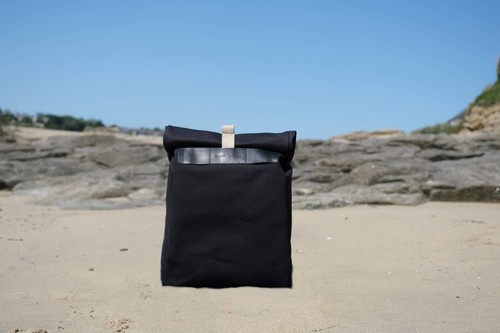 Sac dos plage toile noir - à,