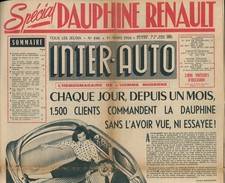 (Catalogue) Revue Inter Auto # 446 / 01.03.1956 - Spécial Dauphine Renault