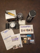 Konica SLR Film Camera FS-1 & 3 Lenses