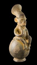 Jarre Mangbetu 32 cm - Vase en Terre Cuite RDC - Poterie - Art Africain 17295