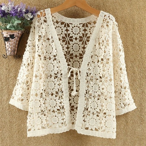 Gilet cardigan crochet - cardigan,