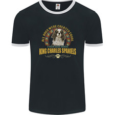 A Cavalier King Charles Spaniel Dog Mens Ringer T-Shirt FotL