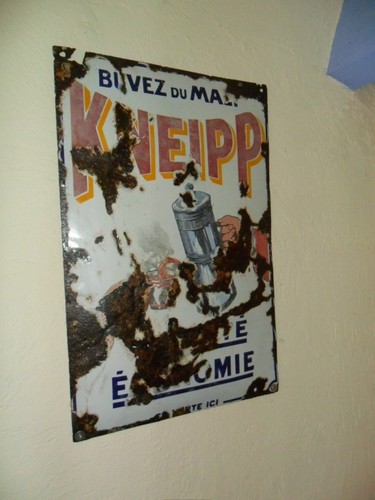 Plaque emaillee ancienne - plaque,