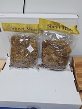 2 Sheet Moss Mousse Florale En Plaque 100 Cu In/ 1.6 L New. 