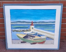 Pierre Trofimoff 1925-1996. Seascape. Watercolor Painting on Paper Signed