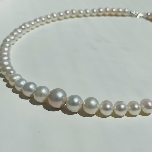 Collier argent perles - argent, de