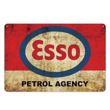 PLAQUE MÉTAL ESSO 30 X 20 CM