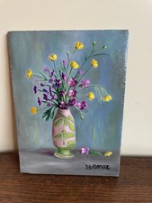 Tableau Ancien huile sur panneau  J.B Maurice VECKER (1899-1988) nature morte