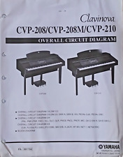 Yamaha CVP-208 208M 210 Clavinova Piano Original Overall Circuit Diagram Sheets.