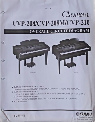 Yamaha cvp 208 208m - cvp-208,